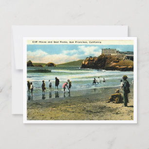Carte Postale San Francisco CA Cliff House et Rocks 1920