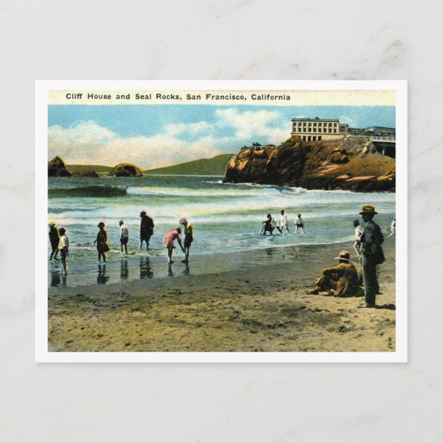 Carte Postale San Francisco CA Cliff House et Rocks 1920 (Devant)