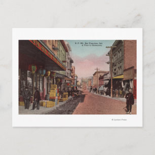 Carte Postale San Francisco, CA Vue de route de terre de Chinato