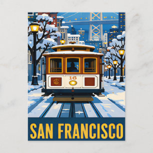 Carte Postale San Francisco Cable Car d'hiver Californie