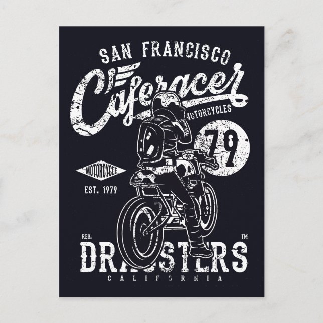 Carte Postale San Francisco Cafe Racer Motor California (Devant)