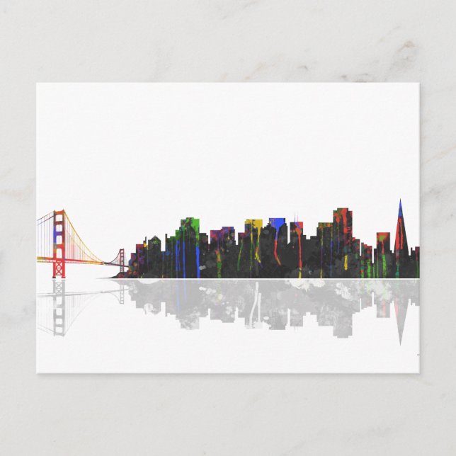 Carte Postale San Francisco California Skyline (Devant)
