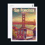 Carte Postale San Francisco California USA Vintage voyage Place<br><div class="desc">San Francisco Californie USA Vintage célèbre Travel Place</div>