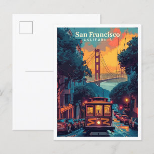 Carte Postale San Francisco California Vintage Art Travel