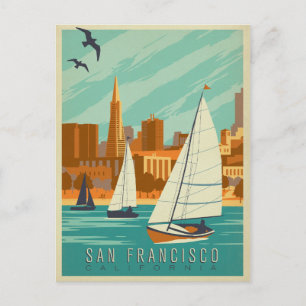 Carte Postale San Francisco, Californie - Bateaux à voile