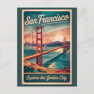 Carte Postale San Francisco Californie Golden Gate Bridge Voyage