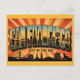 Carte Postale San Francisco Californie Ville par la Baie Vintage