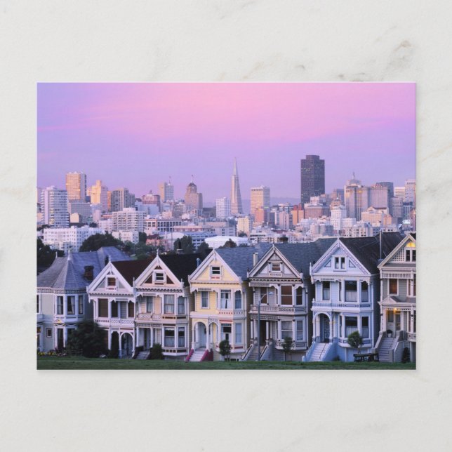 Carte Postale San Francisco, Californie. Vue des maisons victori (Devant)