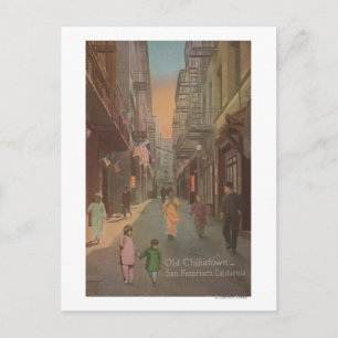 Carte Postale San Francisco, CAView de Old Chinatown Street
