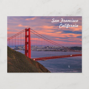 Carte Postale San Francisco Golden Gate Bridge at sunset