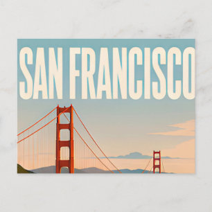 Carte Postale ❤️ San Francisco Golden Gate Style de Voyage ❤️