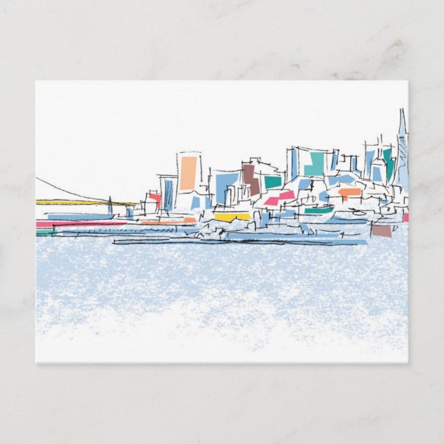 Carte Postale San Francisco panoramique, Californie (Devant)