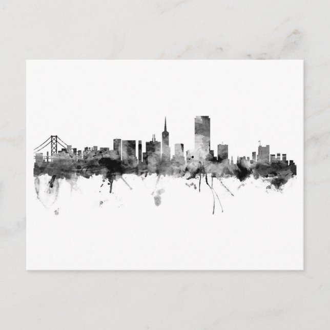 Carte postale San Francisco Skyline (Devant)