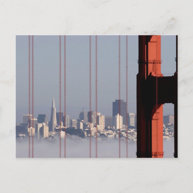 Carte Postale San Francisco Skyline depuis Golden Gate Bridge. (Devant)