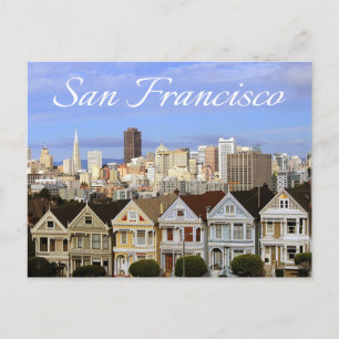 Carte Postale San Francisco Skyline & Painted Ladies, Californie