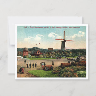 Carte Postale San Francisco, Station de sauvetage, Vintage
