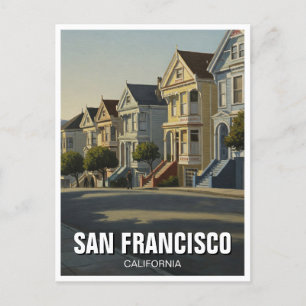 Carte Postale San Francisco Victorian Houses California