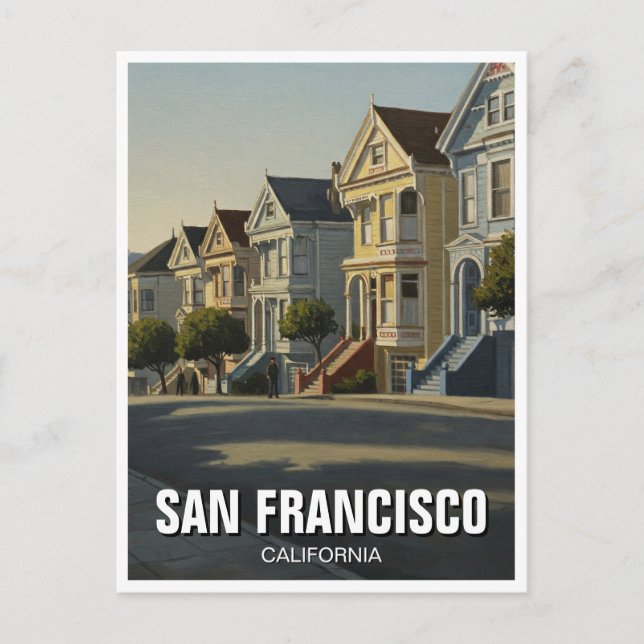Carte Postale San Francisco Victorian Houses California (Devant)