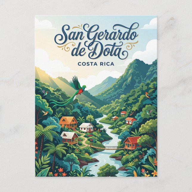 Carte Postale San Gerardo de Dota Costa Rica (Devant)