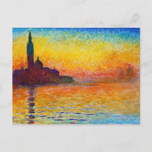 Carte Postale San Giorgio Maggiore à Dusk Claude Monet (Devant)