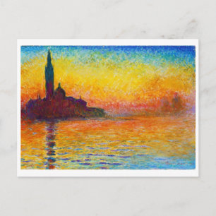 Carte Postale San Giorgio Maggiore à Dusk Claude Monet