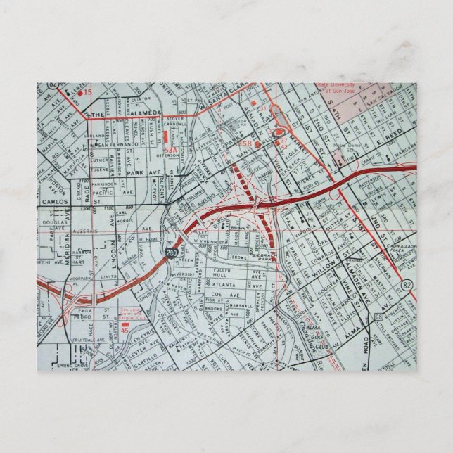 Carte postale SAN JOSE, CA Carte Vintage (Devant)