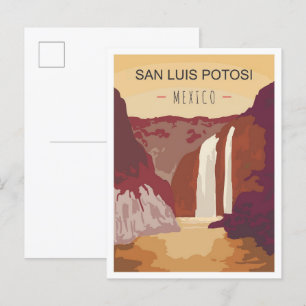 Carte Postale San Luis Potosi Vintage voyage du Mexique
