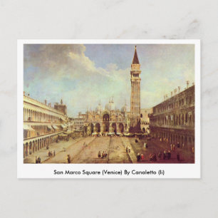 Carte Postale San Marco Carré (Venise) Par Canaletto (Ii)