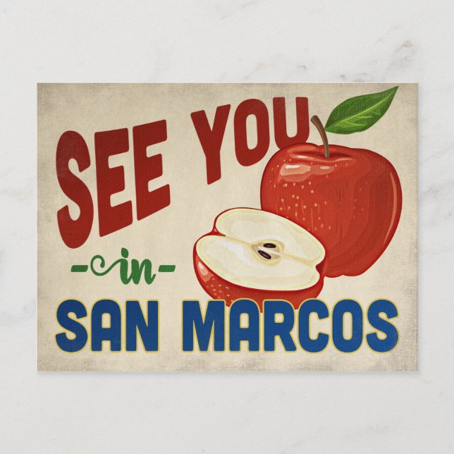 Carte Postale San Marcos California Apple - Vintage voyage (Devant)