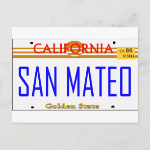 Carte Postale San Mateo, Ca Lincense — T-shirt