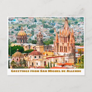 Carte Postale San Miguel de Allende Skyline coloré