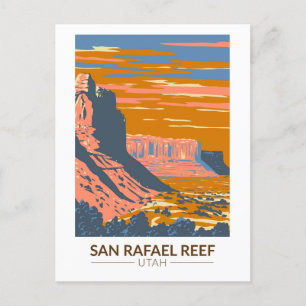 Carte Postale San Rafael Reef Utah Travel Art Vintage