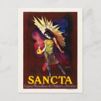 Sancta Liqueur France Poster vintage 1925