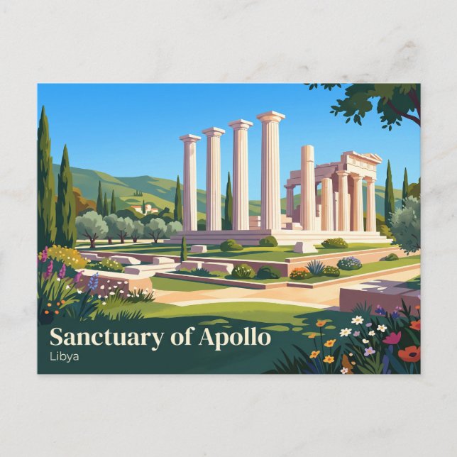 Carte Postale Sanctuaire d'Apollon Libya (Devant)
