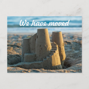 Carte Postale Sandcastle Nous avons déménagé Funny Moving Faire-