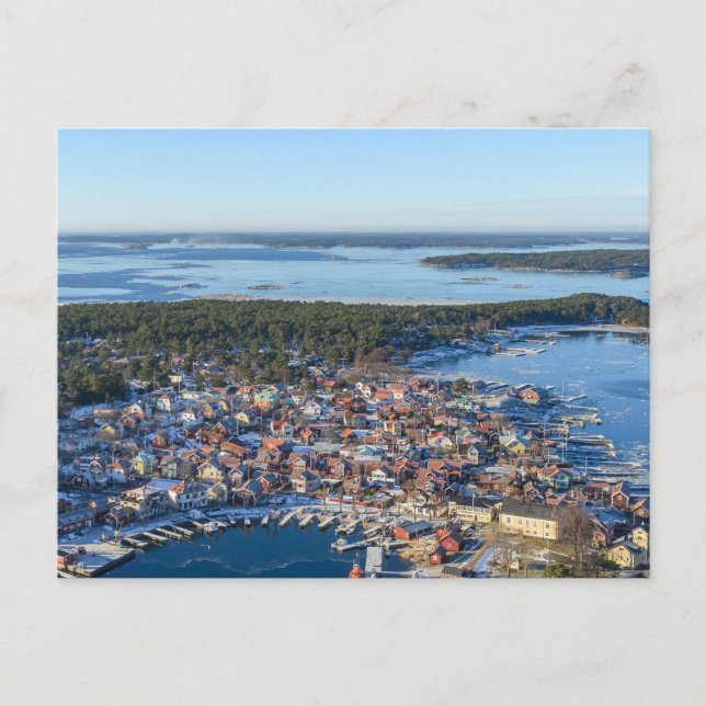 Carte Postale Sandhamn, archipel de Stockholm, Suède (Devant)