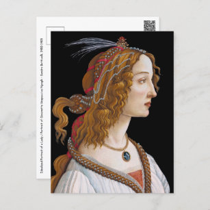 Carte Postale Sandro Botticelli - Portrait de Simonetta Vespucci