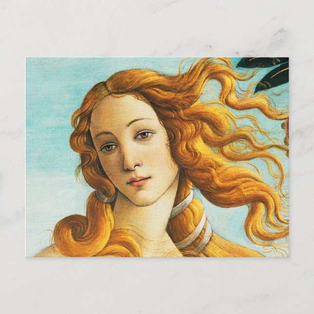 Carte Postale Sandro Botticelli The Birth of Venus Face Detail (Devant)
