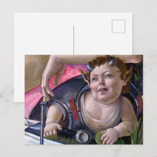 Carte Postale Sandro Botticelli - Vénus et Mars - Putti (Devant / Derrière)