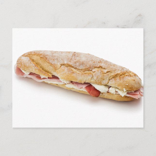 Carte Postale sandwich au jambon et au fromage (Devant)