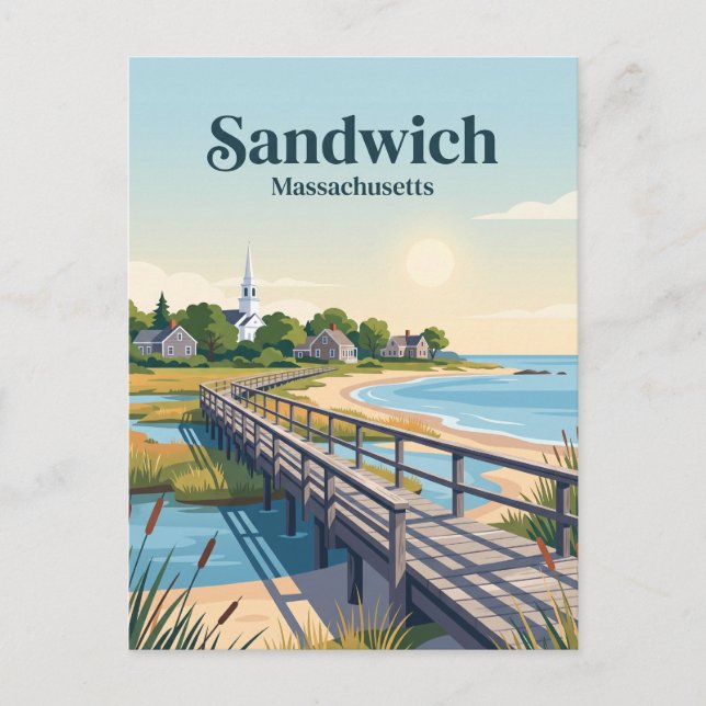 Carte Postale Sandwich, Massachusetts (Devant)