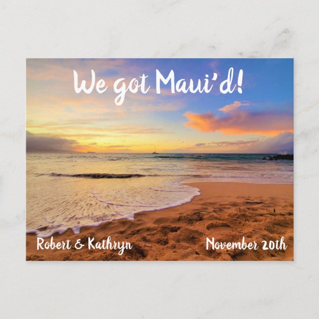 Carte Postale Sandy Beach et Sunset Maui'd (Devant)