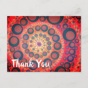 Carte Postale Sangria Rouge Fractal Merci spiral