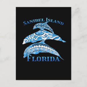 Carte Postale Sanibel Island Floride Dauphins tribaux de vacance