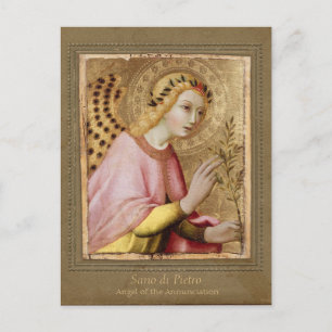 Carte Postale Sano di Pietro Annonciation angel CC0734 Sienese