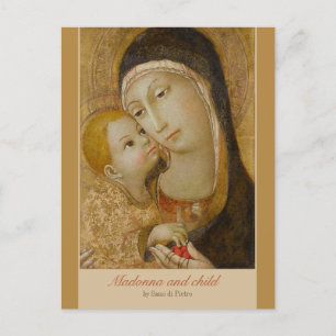 Carte Postale Sano di Pietro Tenderness madonna et enfant CC1080