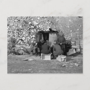 Carte Postale Sans-abri et chômeurs 1938