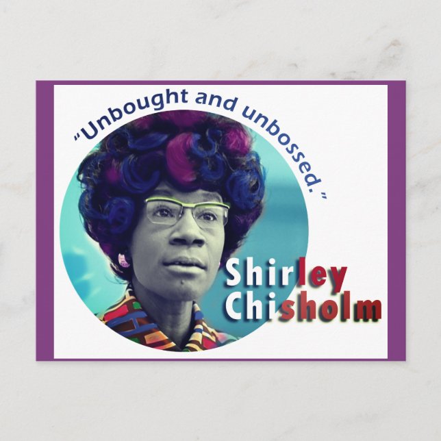 Carte postale "sans code" Shirley Chisholm (Devant)