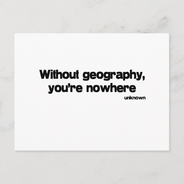Carte Postale Sans cote Géographie (Devant)