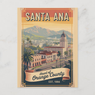 Carte Postale Santa Ana Californie Rétro Voyage Vintage